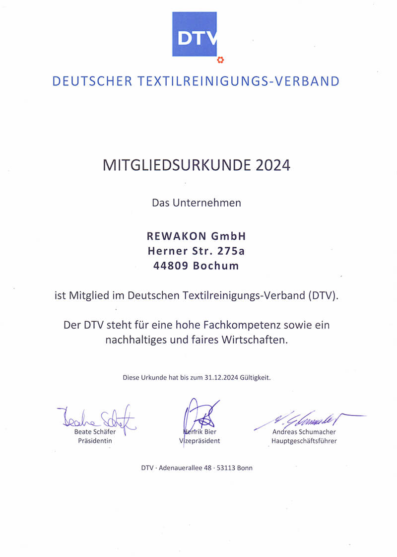 Mitgliedsurkunde DTV 2024